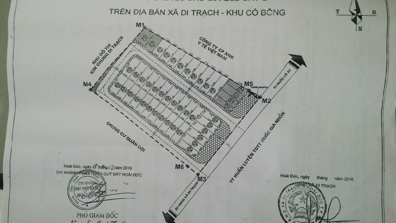 Bán đất đấu giá Cổ Bồng – Di Trạch – Hoài Đức – HN (đối diện TT TDTT quốc gia Nhổn) - 0936258866 5075323