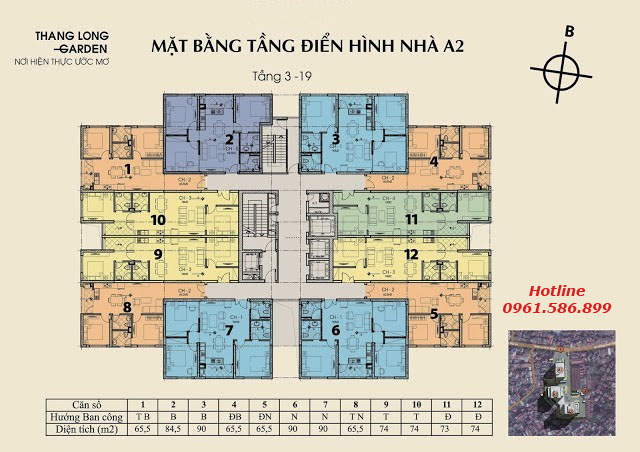 Chính chủ bán căn hộ chung cư 250 Minh Khai 74m2, giá 1.9 tỷ 5467074