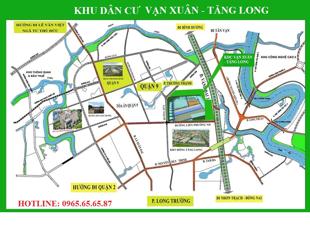 Đất nền quận 9: KDC Vạn Xuân Tăng Long - giá rẻ ngay sát dự án Đông Tăng Long, đã có sổ riêng 6175099