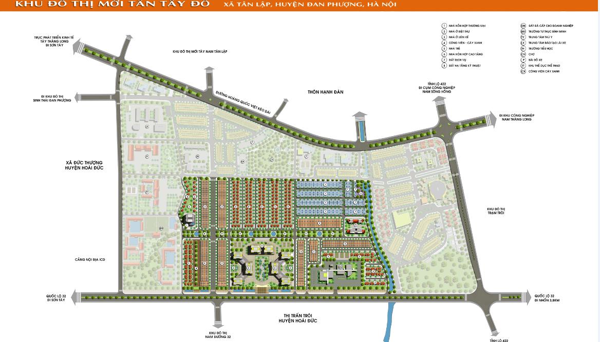 Hạ tầng, quy hoạch của Khu đô thị mới Tân Tây Đô | ảnh 1