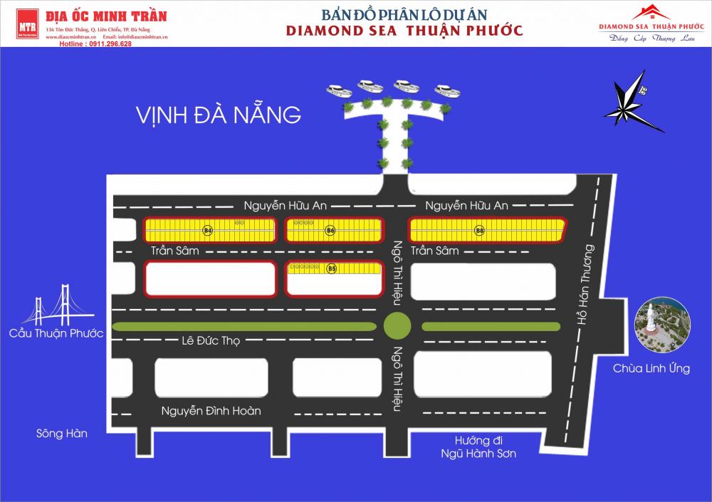 Diamond Sea Thuận Phước – Khu đô thị lấn biển Đà Nẵng giá chỉ 8,5 triệu/m2