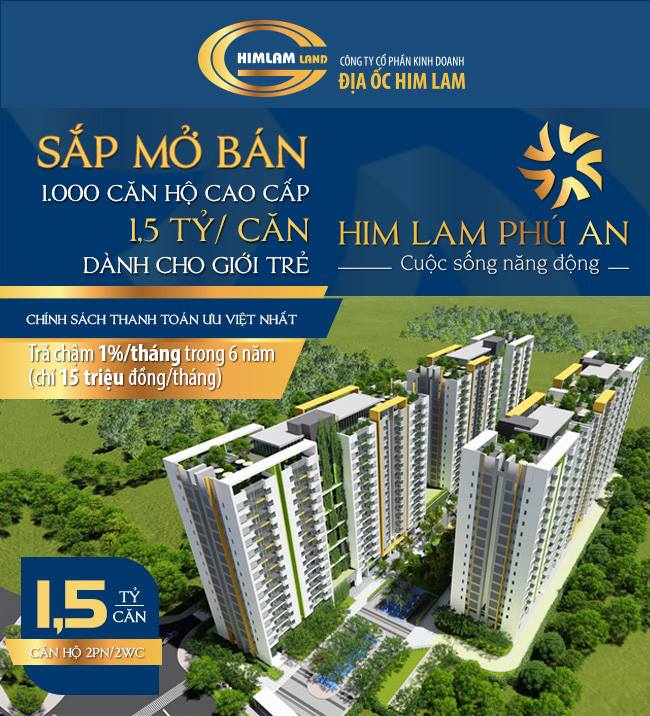 Him Lam mở bán căn hộ Quận 9 - Dự án đáng mua nhất khu vực - Chủ đầu tư uy tín - Đăng ký ngay