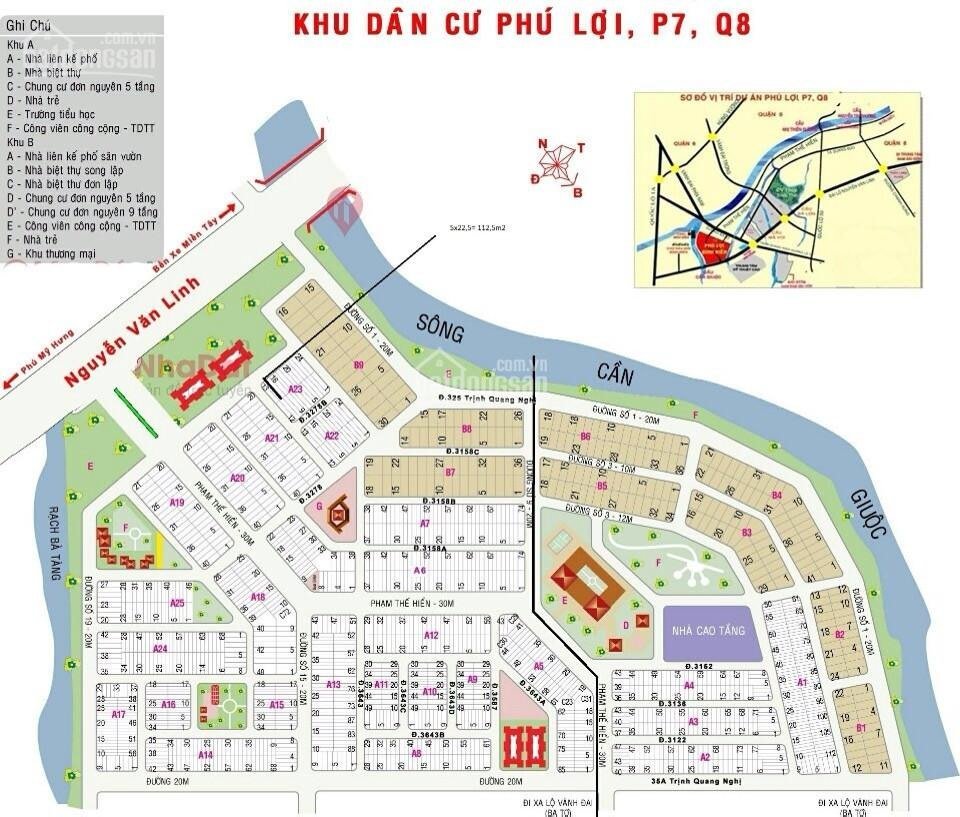 Cần bán nền đất đẹp DT 5x24m, khu dân cư Phú Lợi, P. 7, Quận 8, giá rẻ nhất thị trường, 24 tr/m2